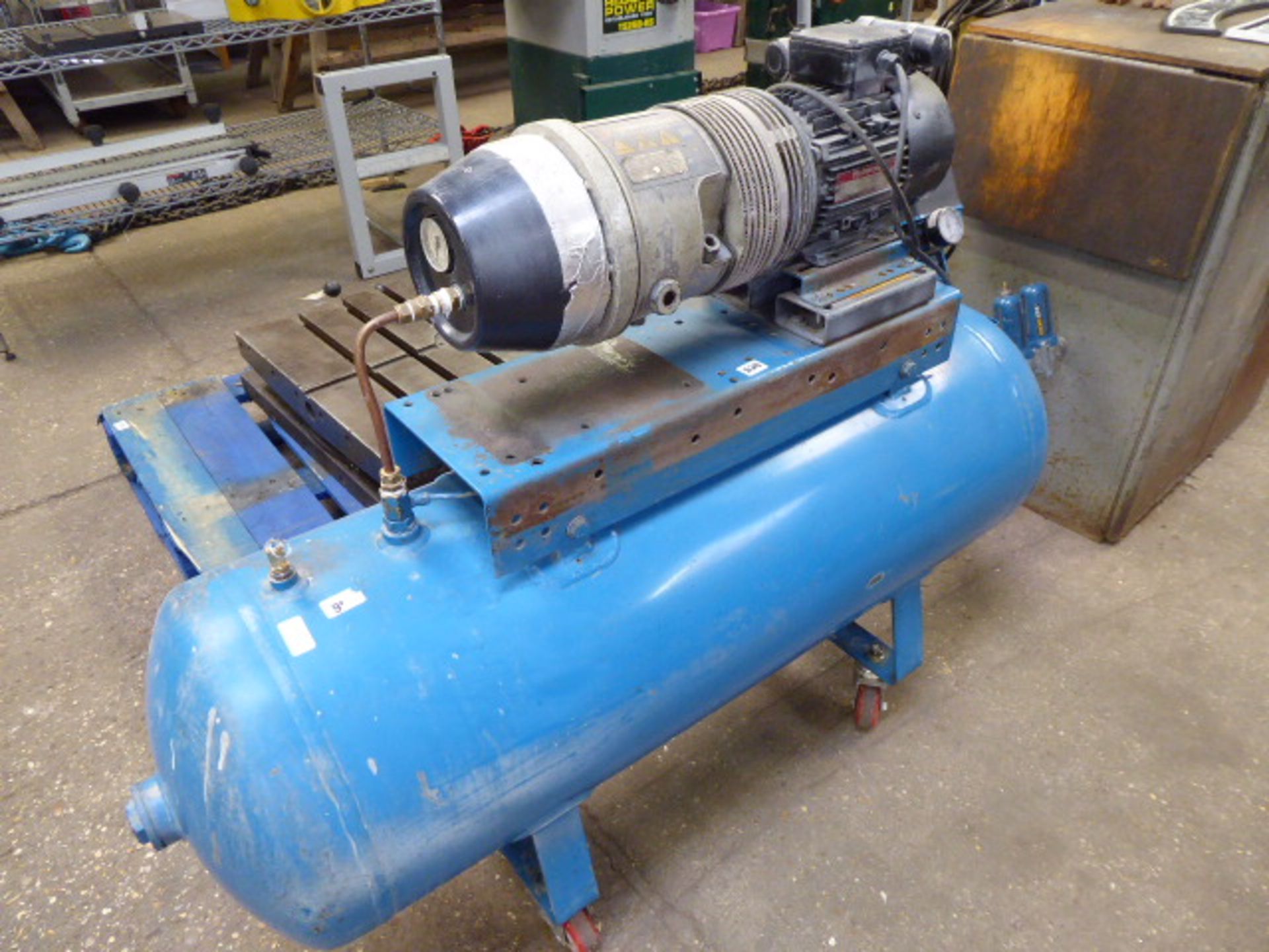 (16) Hydrovane Model 501 compressor with a receiver tank on castors