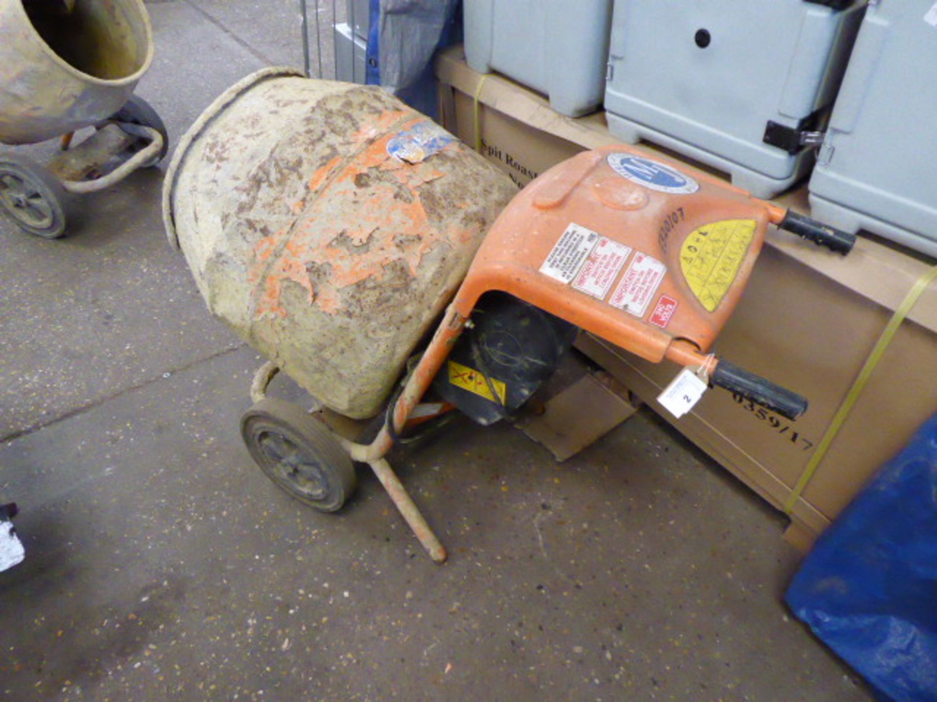 (2) Belle Minimix 150 single bag cement mixer, 110v (320107)