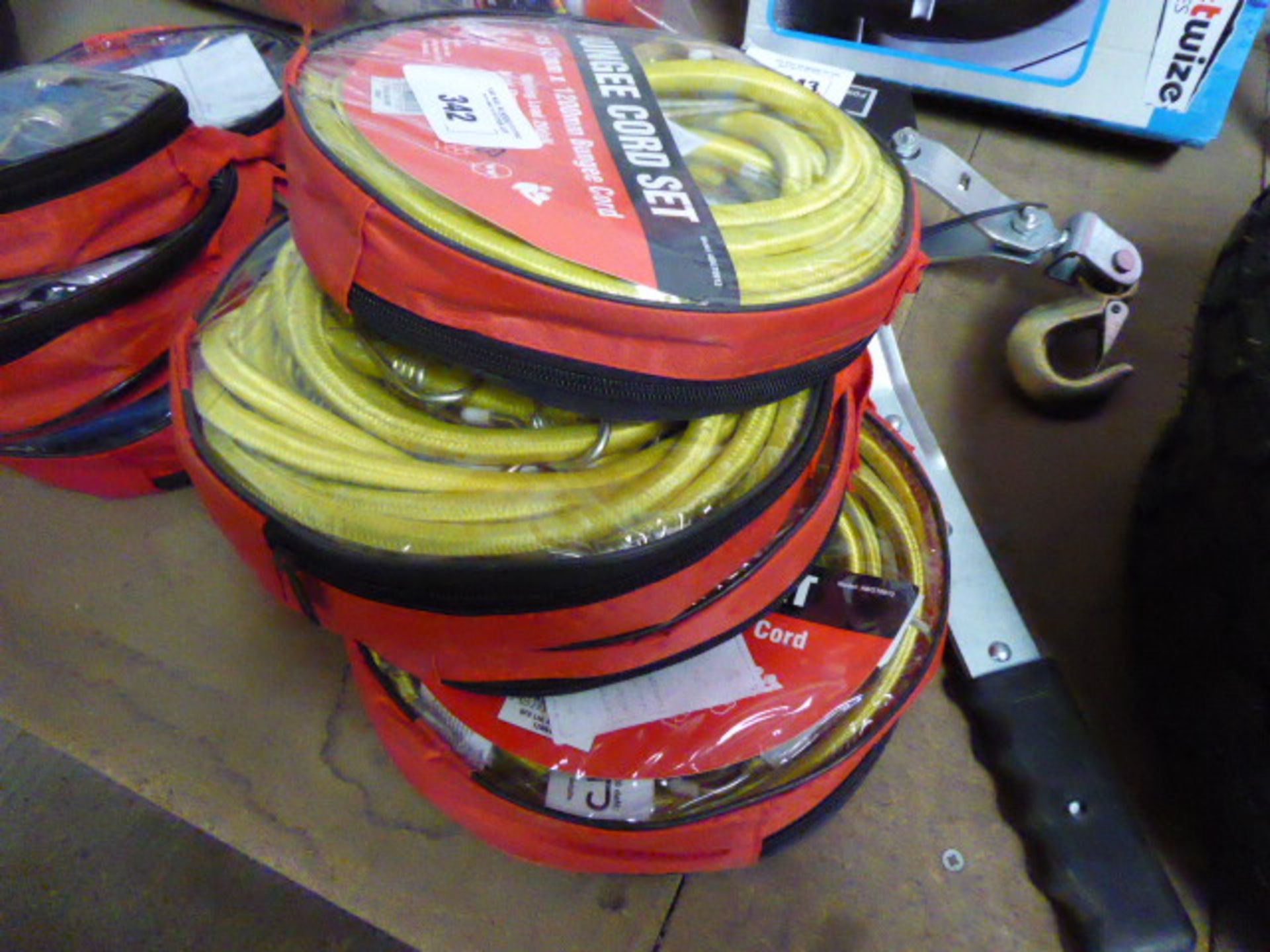 4 packs of yellow bungee cords