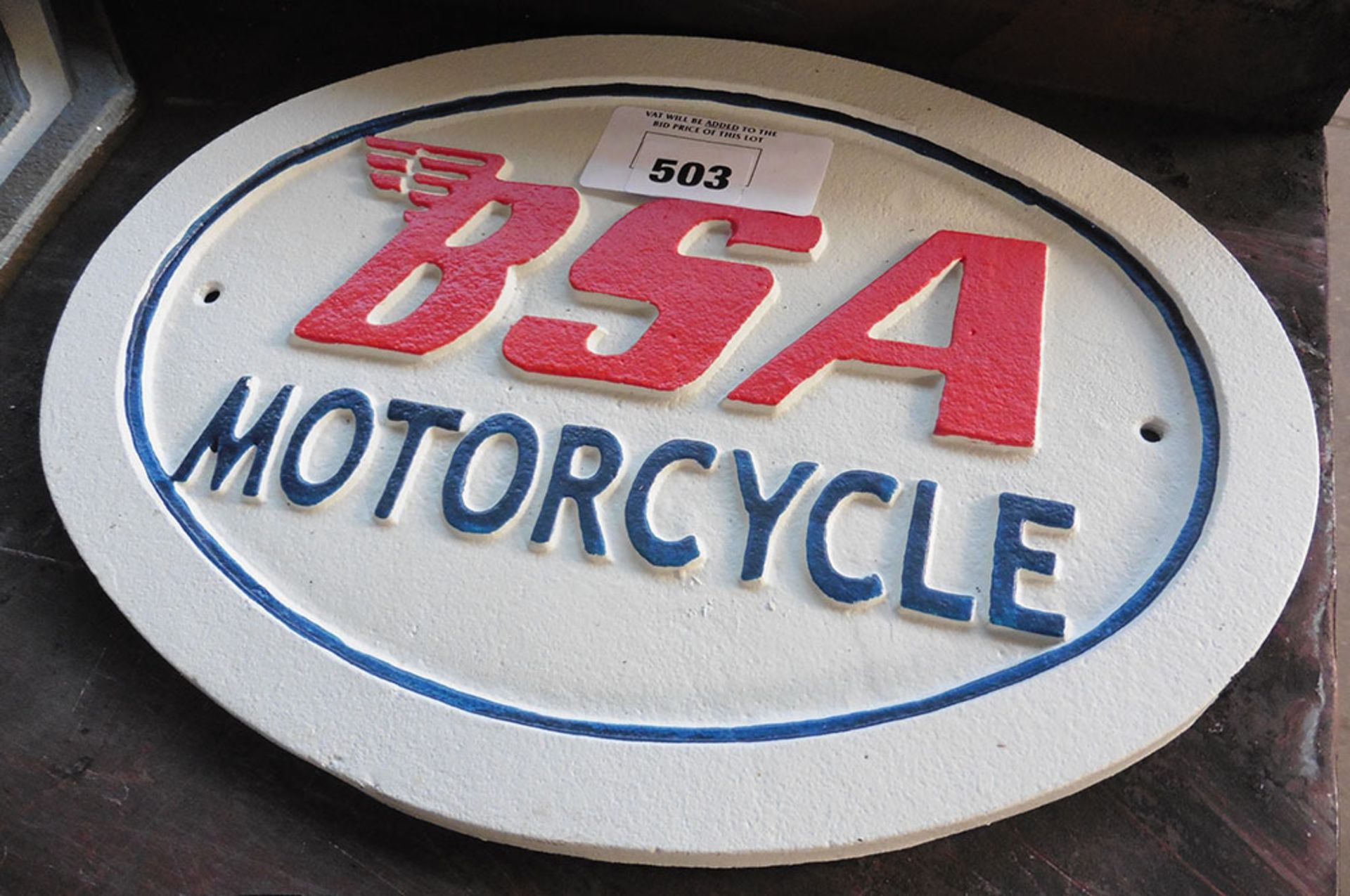 BSA Motorcycle car sign (179)