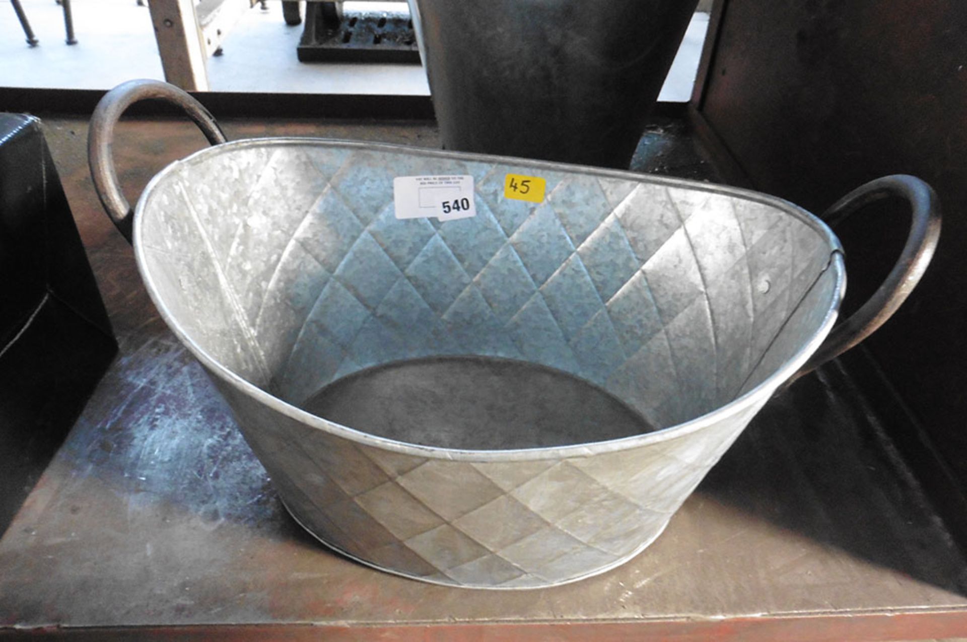 Small galvanised bucket with 2 handles (45)