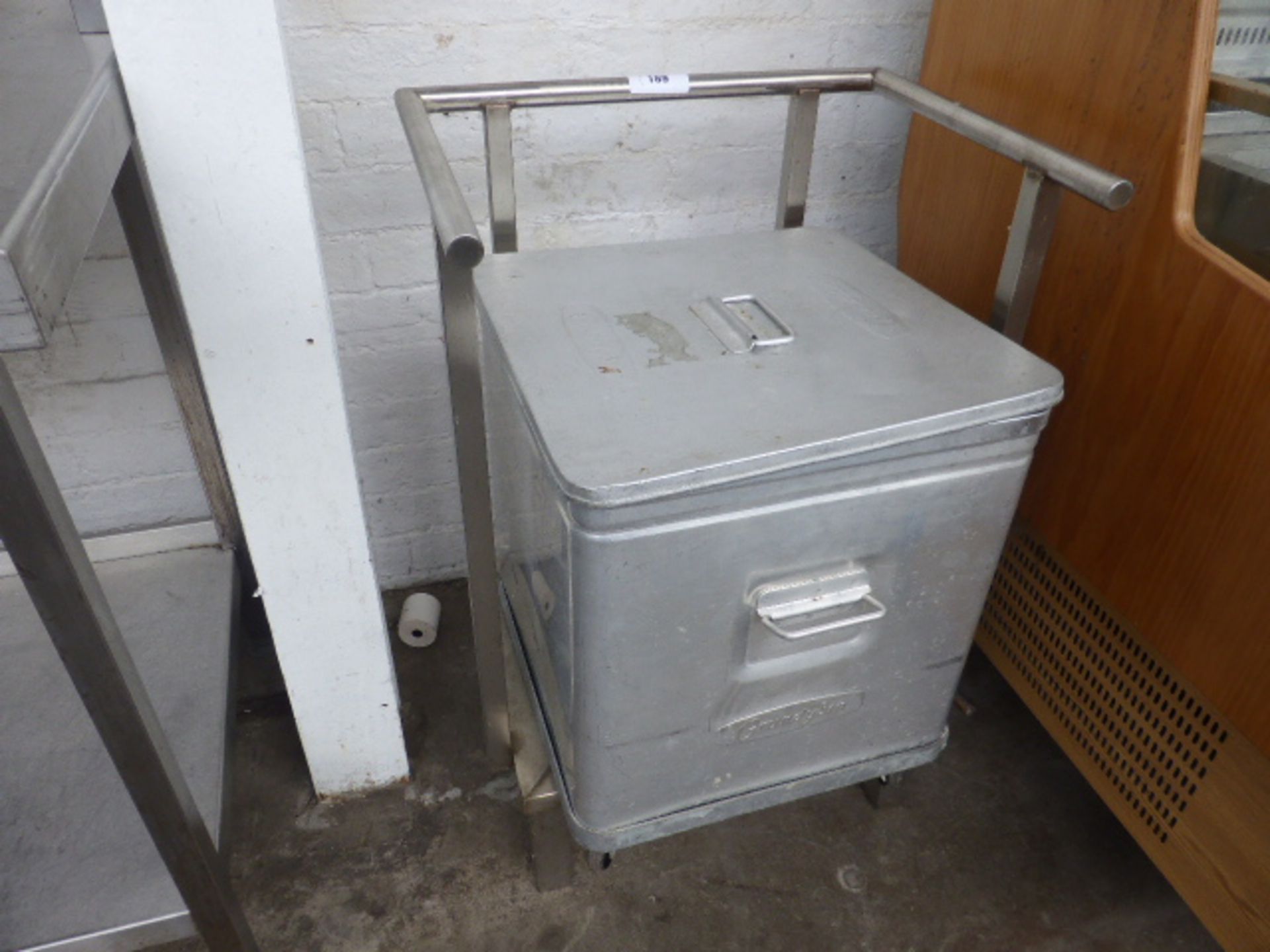Large Grundy bin and tray stand
