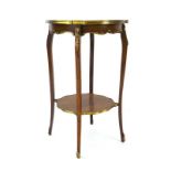 A Louis XV-style kingwood, marquetry and gilt metal mounted occasional table, d.