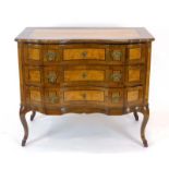 A mid-19th century South German burr walnut, maple,