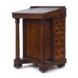 A 19th century oak davenport,