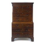 A George III mahogany chest-on-chest,