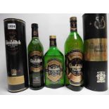 3 bottles of Glenfiddich Single Malt Scotch Whisky,