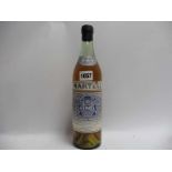 An old bottle od Martell 3 star Very Old Pale Cognac with spring cap and intact seal 70 proof