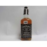 An old Imperial Quart bottle of Jack Daniel's Old Time No 7 Tennessee Sour Mash Whiskey circa