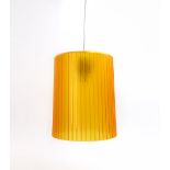 A Koziol orange perspex ceiling lamp