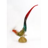 A Murano glass figure modelled as a pheasant, h.