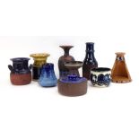 A group of nine Swedish pottery items including Gabriel, Rukeso etc.