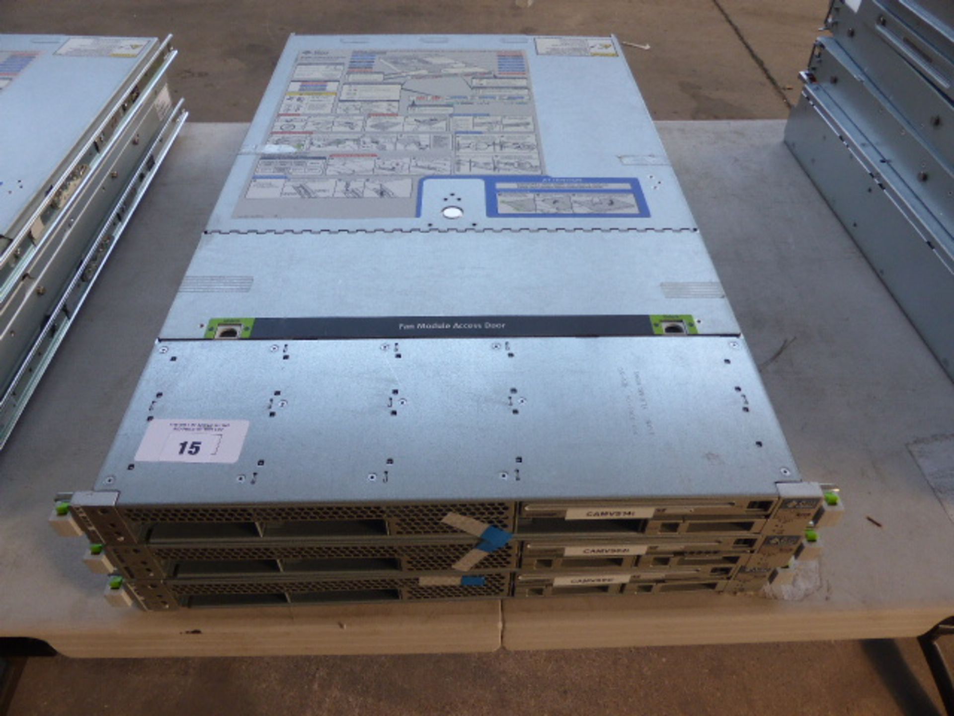 3 Sun Sparc Enterprise T5120 rack mounted server units, no hard drives - Image 2 of 2