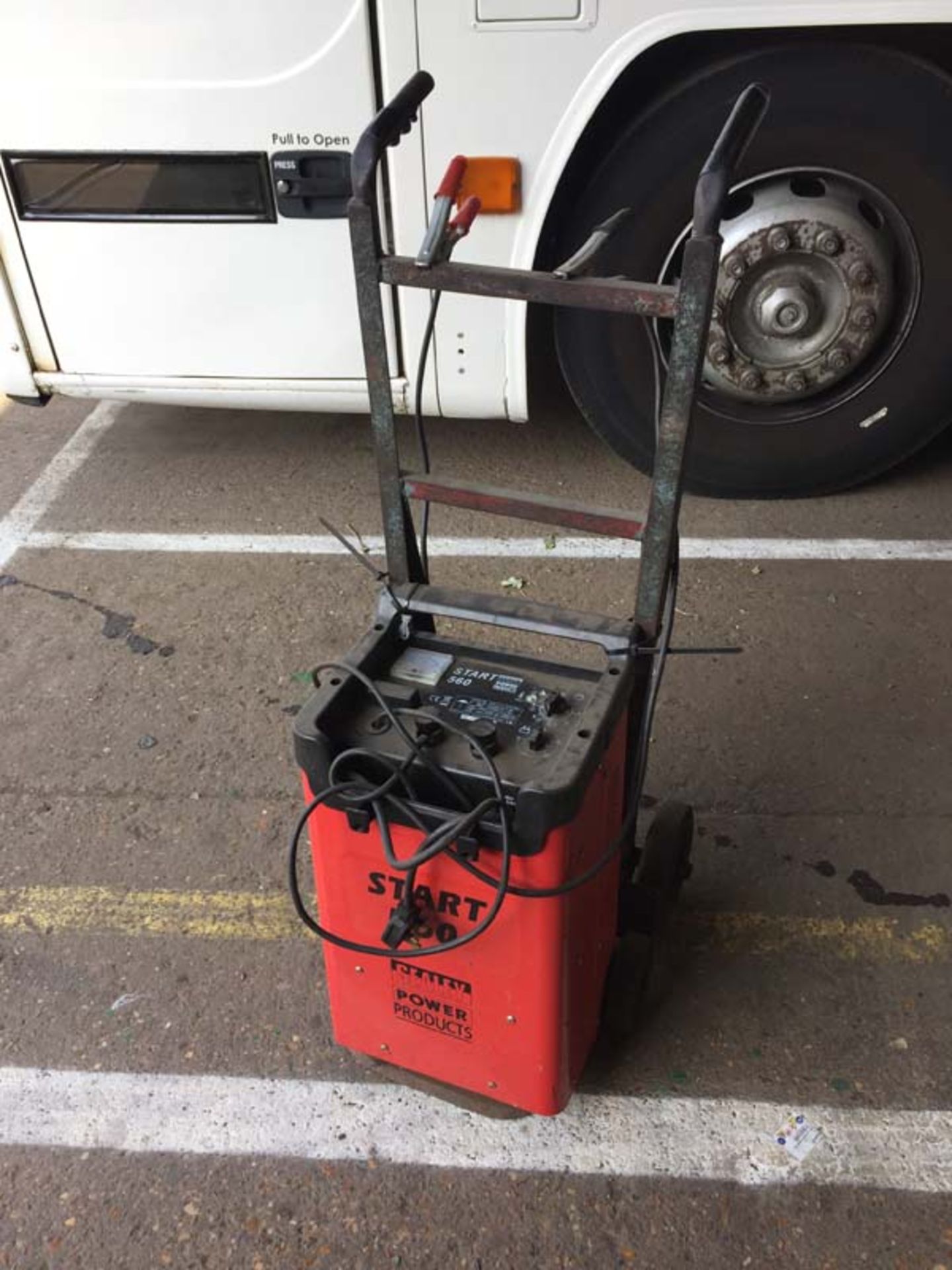 Sealey Start 560 battery charger/starter/booster mounted on sack barrow - Image 2 of 3