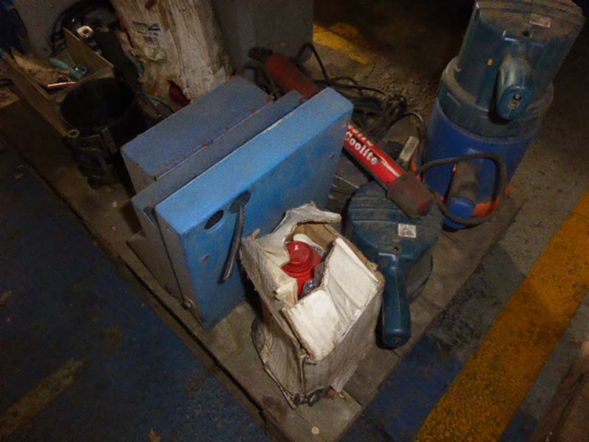 Various tools including torches, 12 volt pressure washer, ticketing machine, bottle jacks, etc - Image 2 of 3