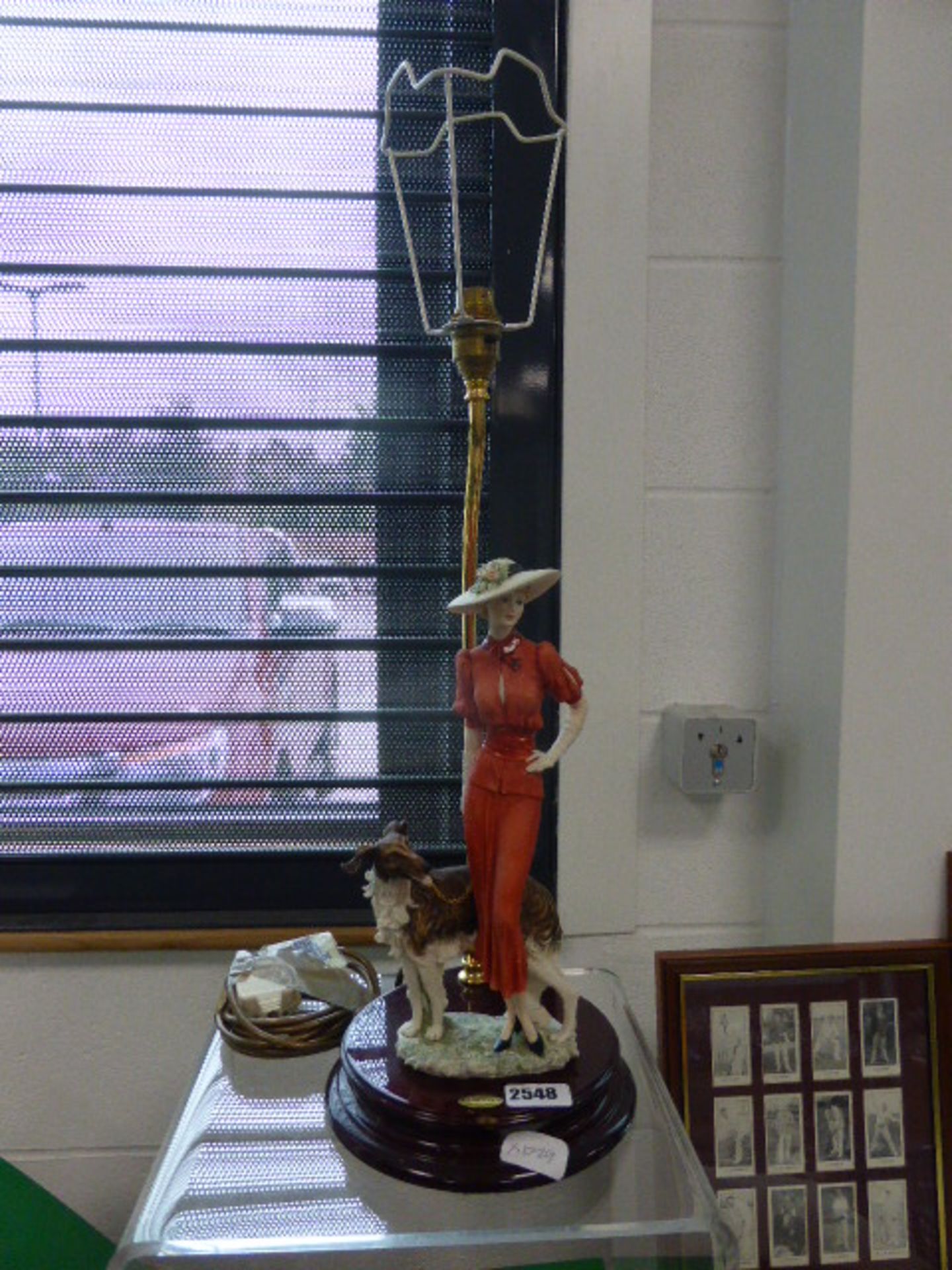 Florence Usepi Armani figurine on lamp stand