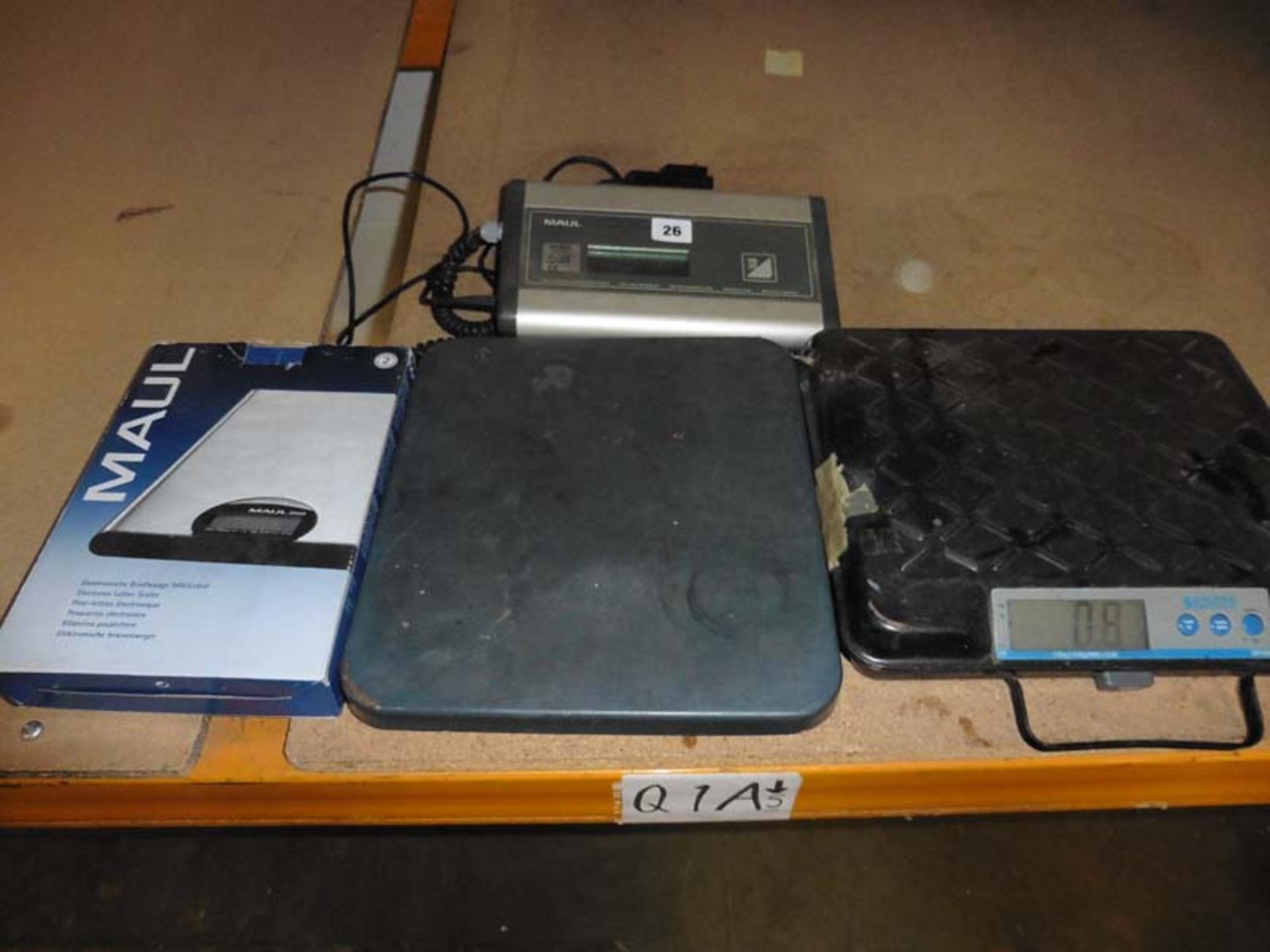 Maul 25KG digital platform scales with letter scales and Salter 110KG scales