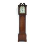 A late 18th century/early 19th century 'cottage' longcase clock,