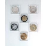 A group of six Millionaires Collection silver and silver gilt proof coins