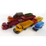 A mixed group of pre-war and later diecast commercial models, mostly Dinky including Foden flatbed,