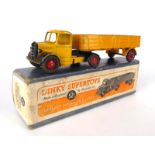 A Dinky Supertoys 521 Bedford articulated lorry, mustard cab and body, black hubs,
