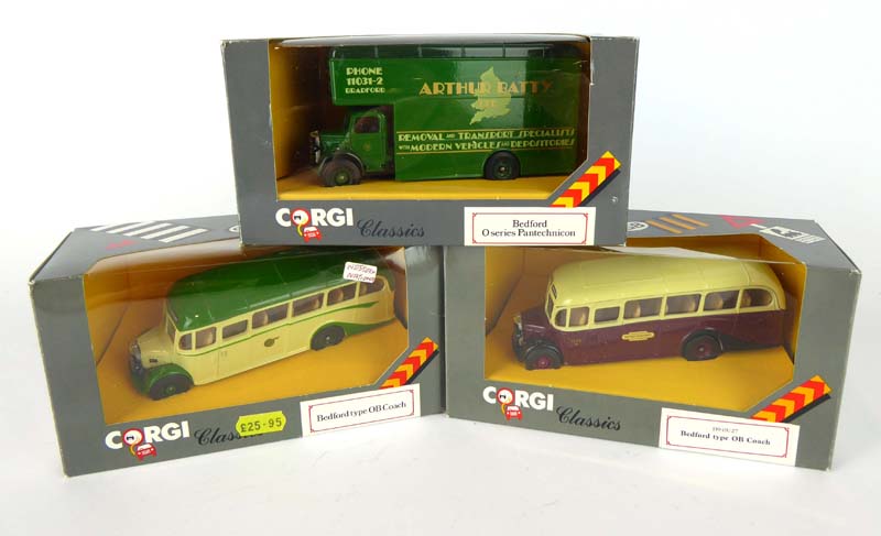 Twelve Corgi Classic models comprising: 1 x Bedford O series Pantechnicon and 11 x Bedford type OB - Image 2 of 4