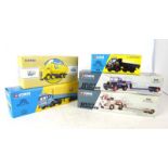 Five Corgi Classic models comprising: 21401 Wall's AEC refrigerated box trailer set,