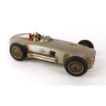 A West German battery operated tinplate Mercedes racing car, l.