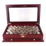 A complete cased set of fifty-one Danbury Mint Sacagewea Dollars