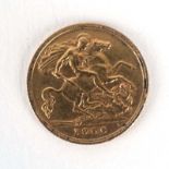 An Edwardian half sovereign, dated 1906