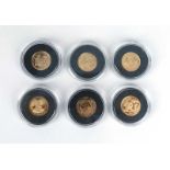 The World's Finest Miniature Collection, a group of six gold coins comprising: 2004 Nelson Mandela,