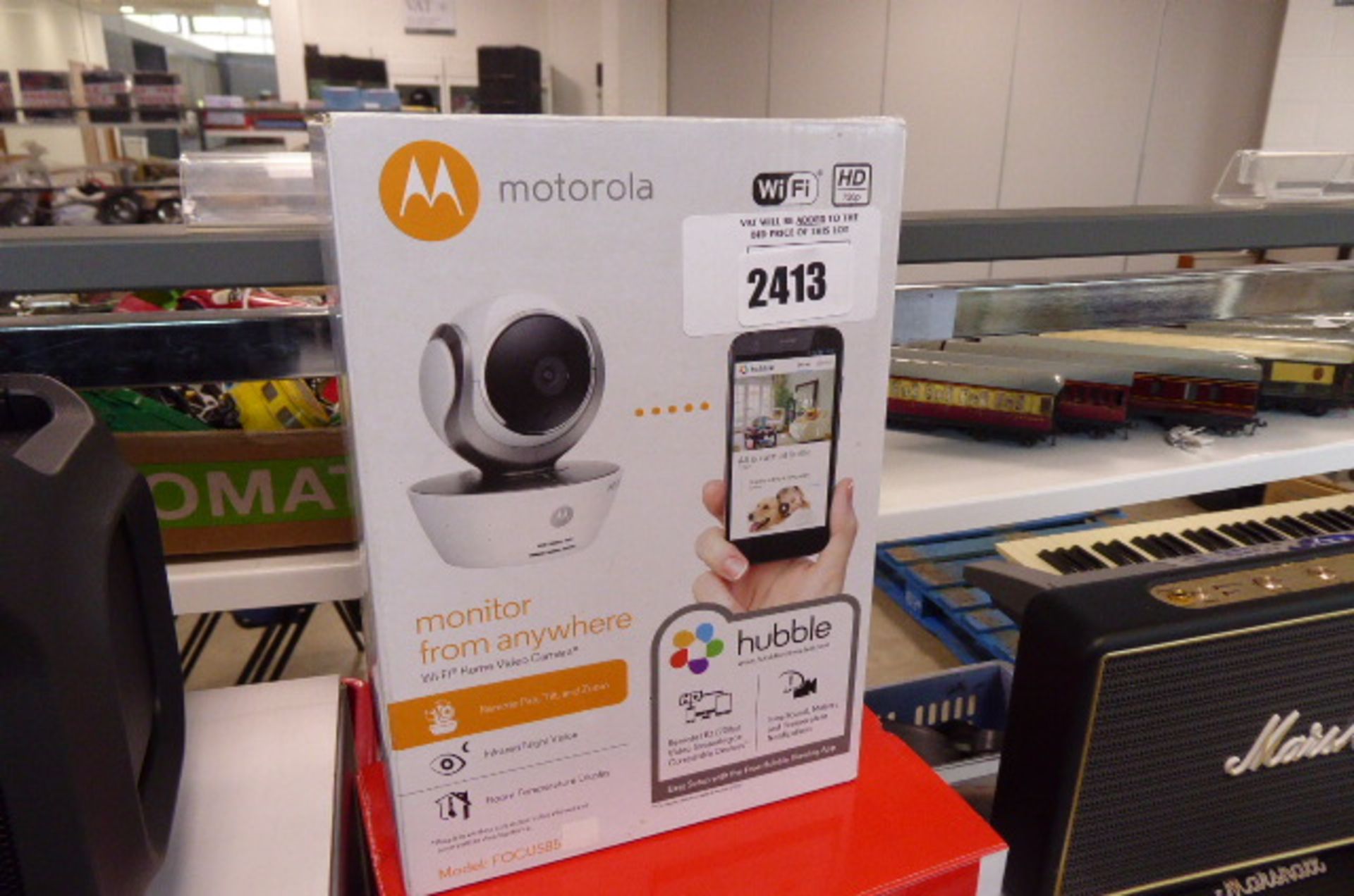 Motorola Hubble wi-fi home video camera, model focus 85 in box