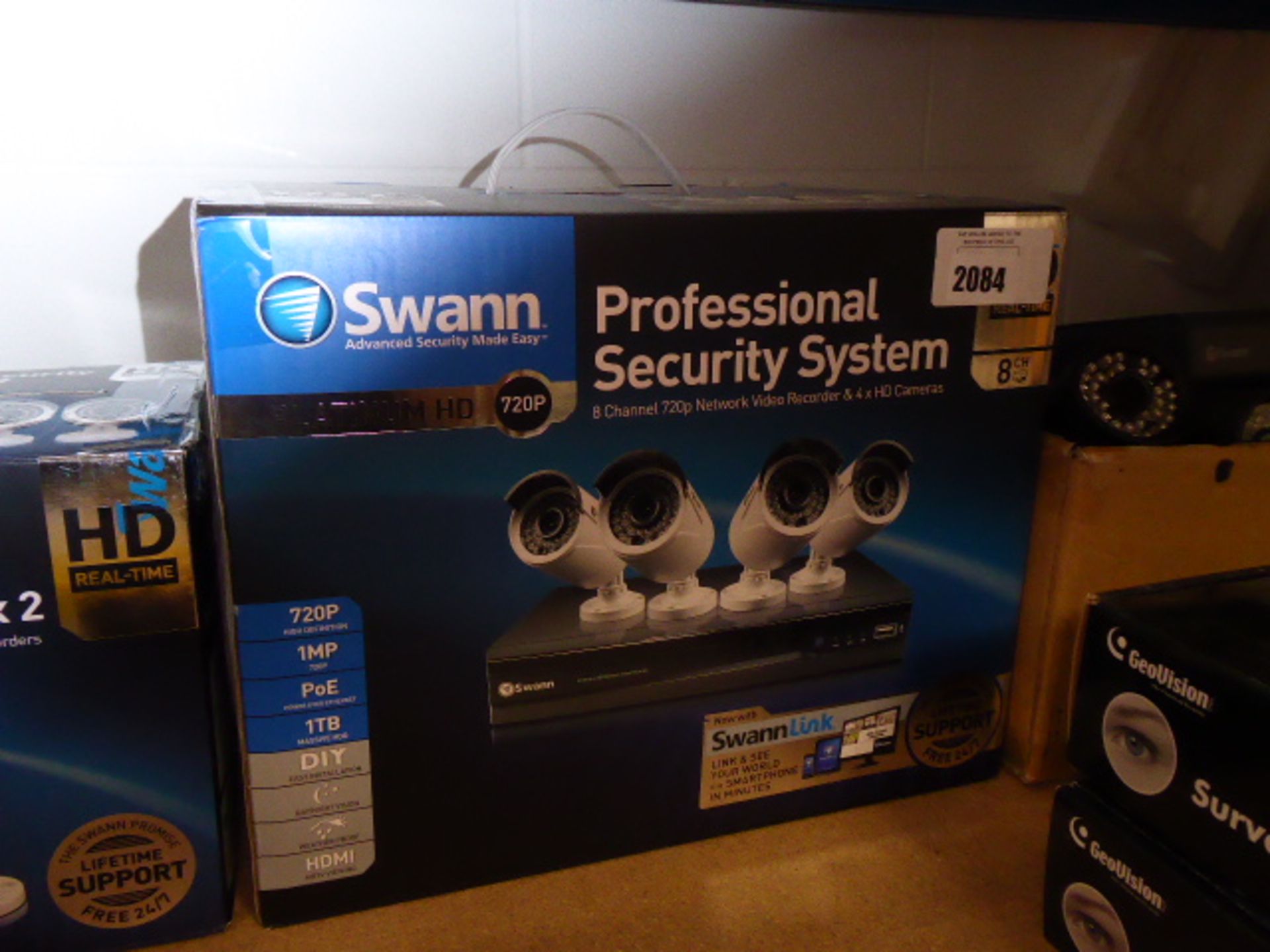 Swan professional platinum HD 720p CCTV recorder kit in box