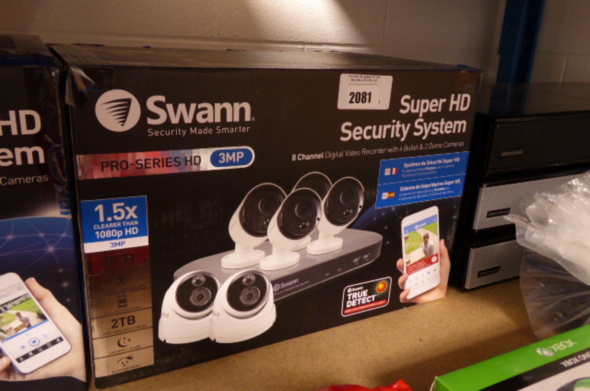 Swan pro series 8 channel receiver weather proof camera system in box