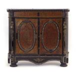 A 19th century ebony and boulle work pier cabinet,