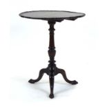A late 18th century and later mahogany occasional table,