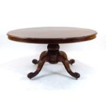 A 19th century mahogany breakfast table,