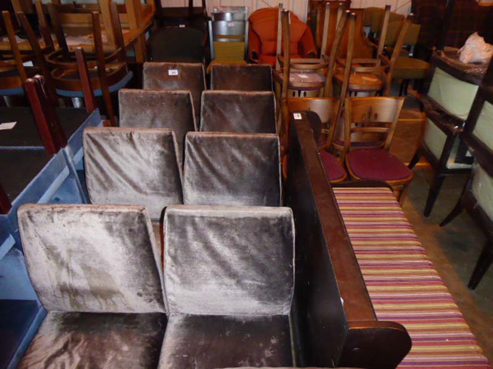 Approx. 30 ass chairs and benches. To include 9 blue benches, 8 velvet bedroom chairs, 12 dining - Image 2 of 3