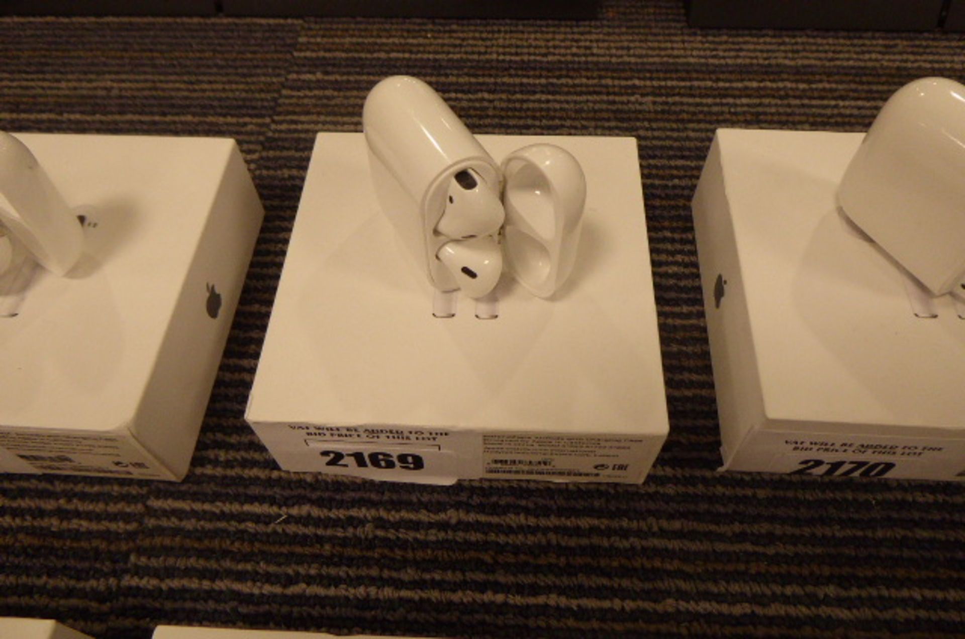 Apple air pods with charging case and box