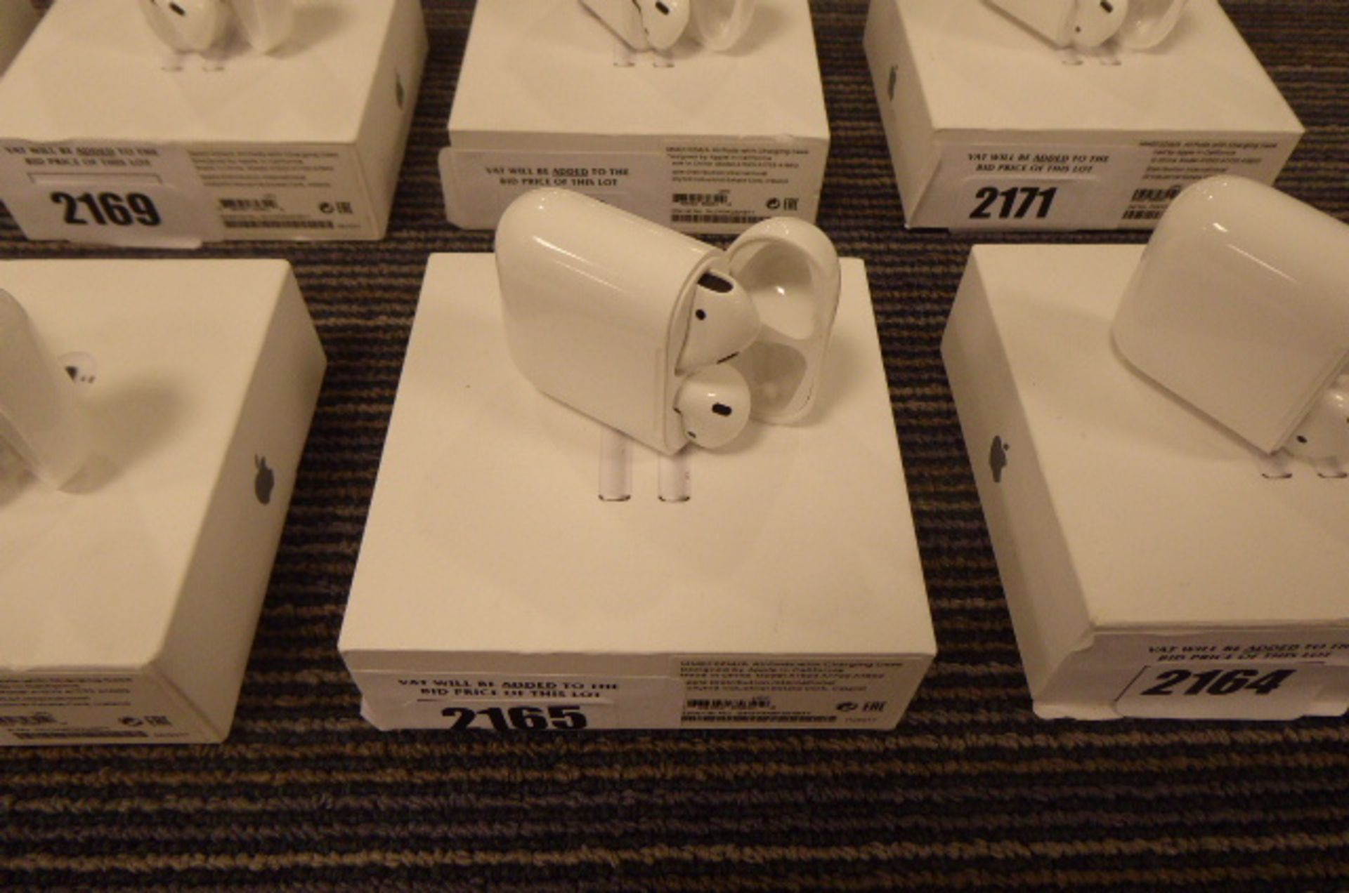 Apple air pods with charging case and box