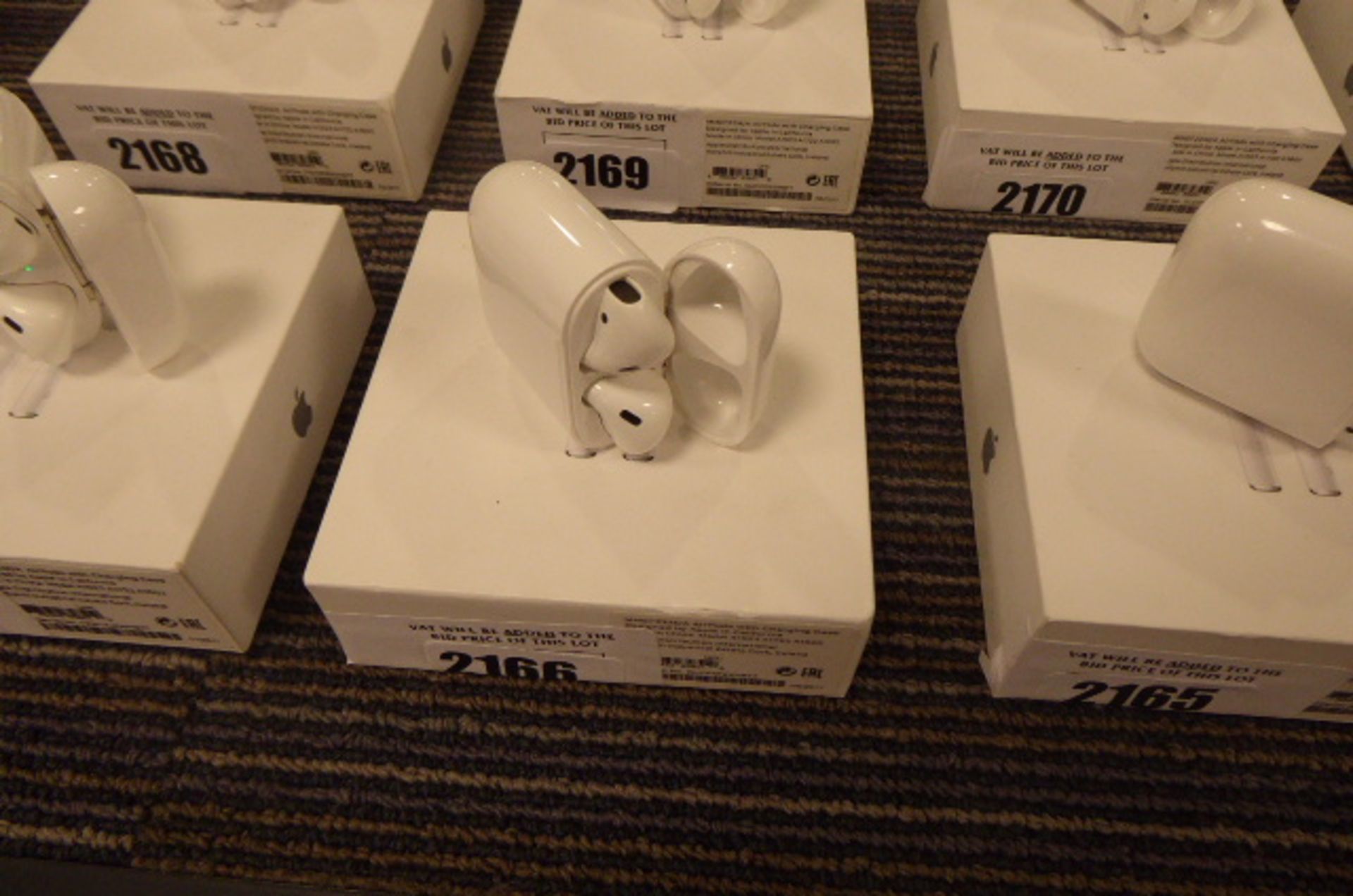 Apple air pods with charging case and box