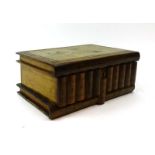 A Sorrento walnut and marquetry 'puzzle' box, w.