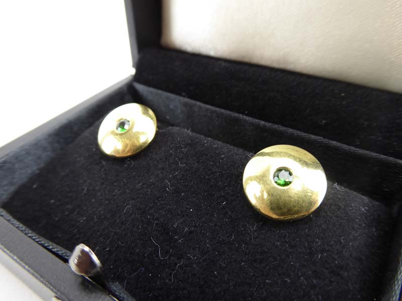 A pair of Theo Fennell 18ct yellow gold ear studs of disc form, - Image 2 of 2