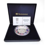 A Westminster 'The D-Day Allies 2004 Gibraltar £10' silver coin,