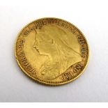 A Victorian half sovereign dated 1897