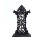A Falkirk Foundry cast iron stick and umbrella stand, c. 1880, h.