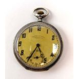 An early 20th century silver cased open face pocket watch by Walter Bistrick,