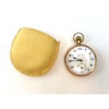 An early 20th century 9ct yellow gold cased open face pocket watch,
