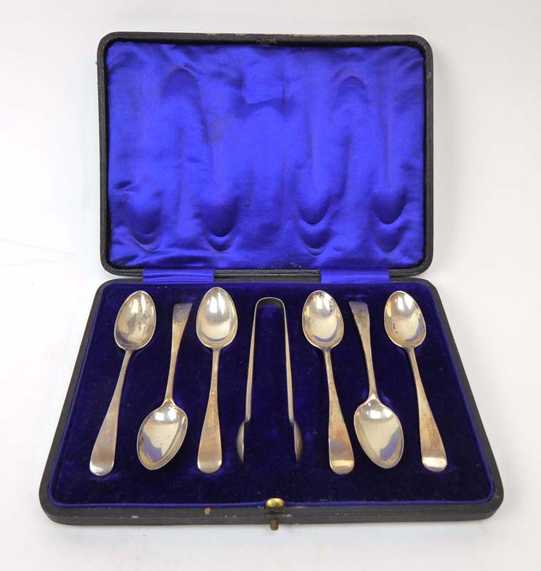 A cased set of six silver bean end coffee spoons in the Art Deco manner, - Image 4 of 4