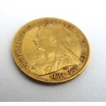 A Victorian half sovereign dated 1894